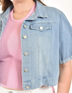 Chamarra casual Roman Fashion de mezclilla para mujer