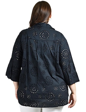 Blusa camisera Roman Fashion manga 3/4 para mujer