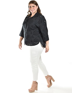 Blusa camisera Roman Fashion manga 3/4 para mujer
