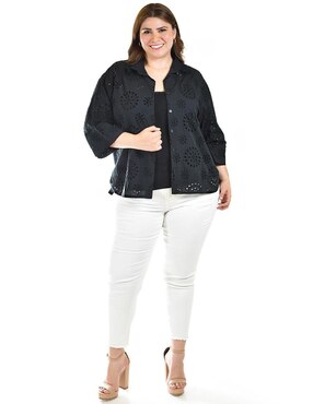 Blusa camisera Roman Fashion manga 3/4 para mujer