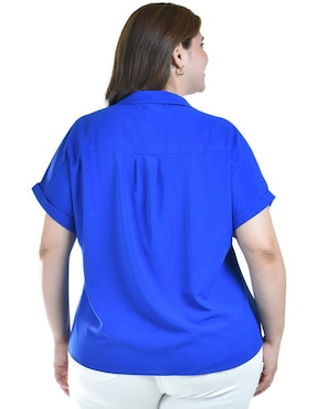 Blusa camisera Roman Fashion manga corta para mujer