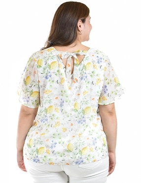 Blusa Roman Fashion manga corta para mujer