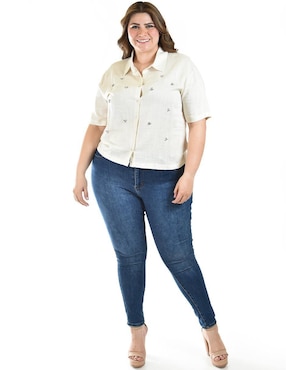 Blusa camisera Roman Fashion manga corta para mujer
