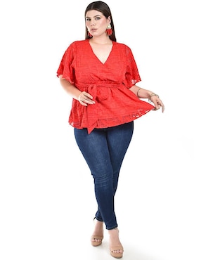 Blusa Roman Fashion manga corta para mujer