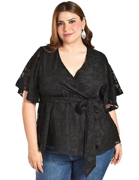 Blusa Roman Fashion manga corta para mujer