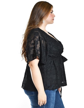 Blusa Roman Fashion manga corta para mujer