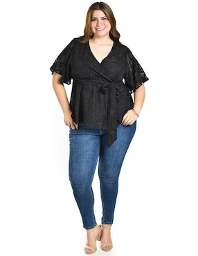 Blusa Roman Fashion manga corta para mujer