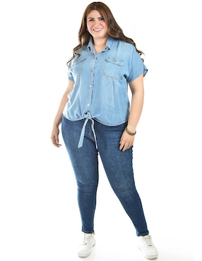 Blusa camisera Roman Fashion manga corta para mujer