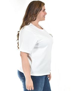 Blusa Roman Fashion manga corta para mujer