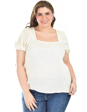 Blusa Roman Fashion manga corta para mujer