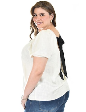 Blusa Roman Fashion manga corta para mujer