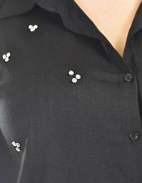 Blusa camisera Roman Fashion manga corta para mujer