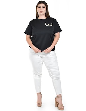 Blusa Roman Fashion manga corta para mujer