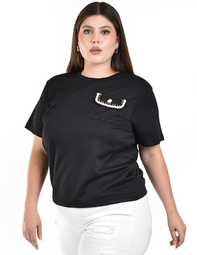 Blusa Roman Fashion manga corta para mujer