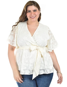 Blusa Roman Fashion manga corta para mujer