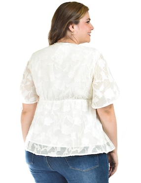 Blusa Roman Fashion manga corta para mujer
