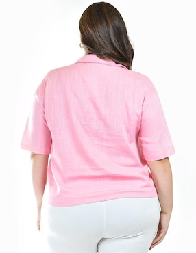Blusa camisera Roman Fashion manga corta para mujer