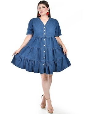 Vestido a la rodilla casual Roman Fashion para mujer