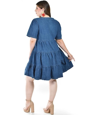 Vestido a la rodilla casual Roman Fashion para mujer