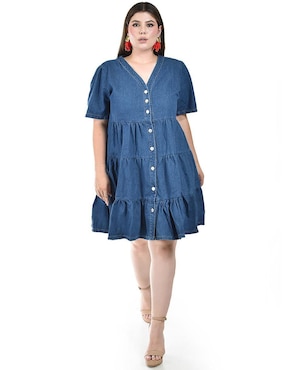 Vestido a la rodilla casual Roman Fashion para mujer