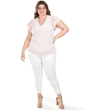 Blusa Roman Fashion manga corta para mujer