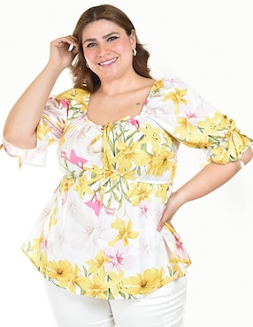 Blusa Roman Fashion manga al codo para mujer