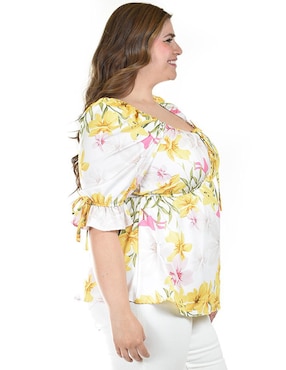 Blusa Roman Fashion manga al codo para mujer
