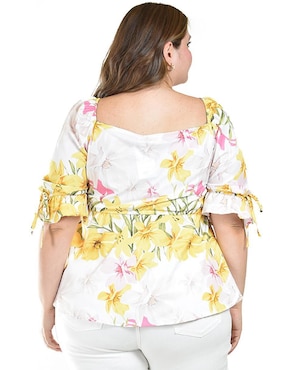 Blusa Roman Fashion manga al codo para mujer