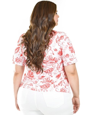 Blusa Roman Fashion manga corta para mujer