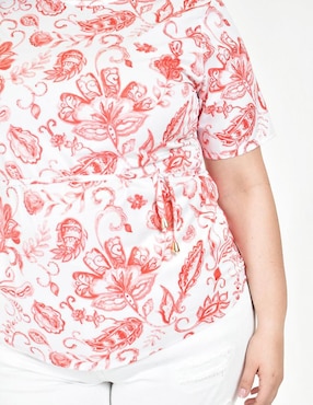 Blusa Roman Fashion manga corta para mujer