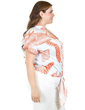 Blusa Roman Fashion manga corta para mujer