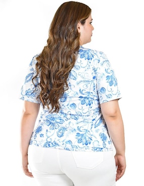 Blusa Roman Fashion manga corta para mujer