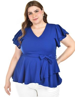 Blusa Roman Fashion manga corta para mujer