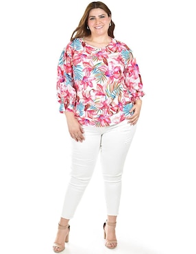Blusa Roman Fashion manga 3/4 para mujer