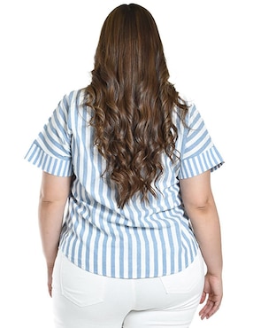 Blusa camisera Roman Fashion manga corta para mujer