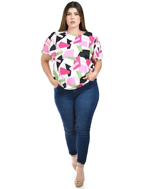 Blusa Roman Fashion manga corta para mujer