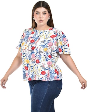 Blusa Roman Fashion manga corta para mujer