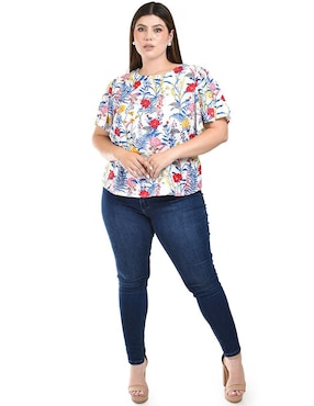 Blusa Roman Fashion manga corta para mujer