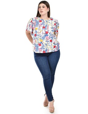 Blusa Roman Fashion manga corta para mujer