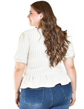 Blusa Roman Fashion manga corta para mujer