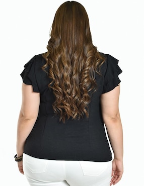 Blusa Roman Fashion manga corta para mujer