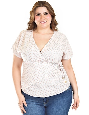 Blusa Roman Fashion manga corta para mujer