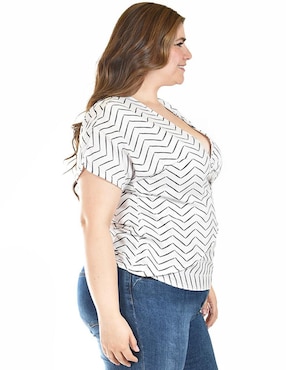 Blusa Roman Fashion manga corta para mujer