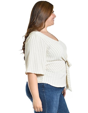 Blusa Roman Fashion manga corta para mujer
