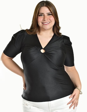 Blusa Roman Fashion manga corta para mujer