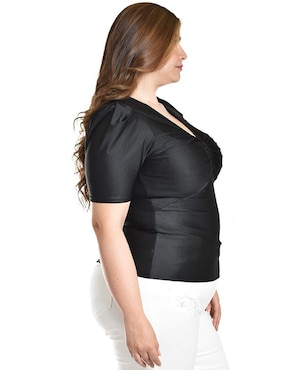 Blusa Roman Fashion manga corta para mujer