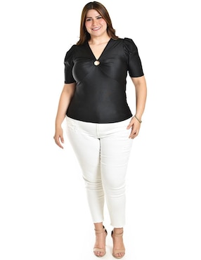 Blusa Roman Fashion manga corta para mujer
