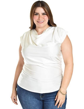 Blusa Roman Fashion manga corta para mujer