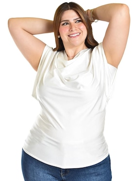 Blusa Roman Fashion manga corta para mujer