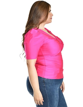 Blusa Roman Fashion manga corta para mujer